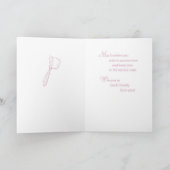 Kleindochter, doopjurk op roze kaart (Binnen)