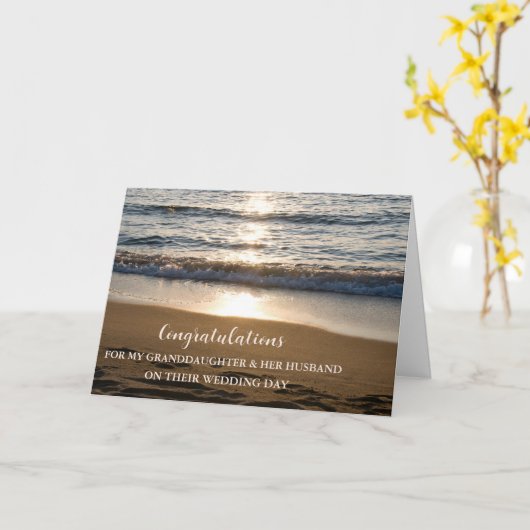 Kleindochter & echtgenoot bruiloft Gefeliciteerd Kaart (Gele Bloem)