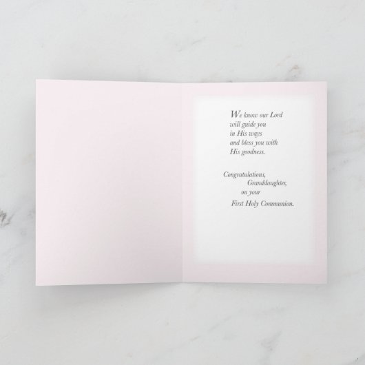 Kleindochter Eerste Communie Kaart (Binnen)