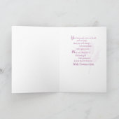 Kleindochter eerste communie Kaart, roze Kaart (Binnen)