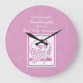 Kleindochter Eerste Communie, Roze Grote Klok