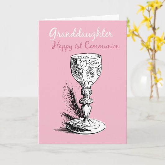 Kleindochter Eerste Communie, Roze Kaart