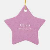 Kleindochter Eerste Communie, Roze Keramisch Ornament (Achterkant)