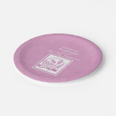 Kleindochter Eerste Communie, Roze Papieren Bordje (Gekanteld)