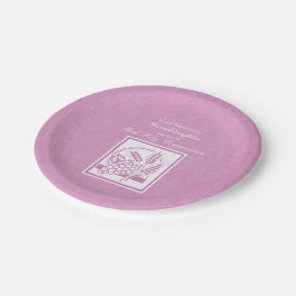 Kleindochter Eerste Communie, Roze Papieren Bordje