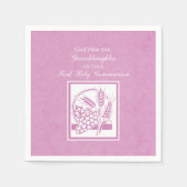 Kleindochter Eerste Communie, Roze Servet (Voorkant)