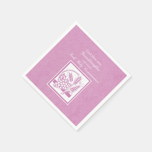 Kleindochter Eerste Communie, Roze Servet (Hoek)