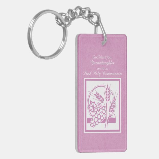 Kleindochter Eerste Communie, Roze Sleutelhanger (Voorkant Links)