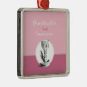 Kleindochter Eerste Communiroze, Chalice Metalen Ornament (Rechts)