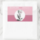 Kleindochter Eerste Communiroze, Chalice Rechthoekige Sticker (Tas)