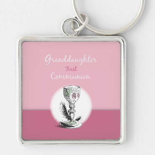 Kleindochter Eerste Communiroze, Chalice Sleutelhanger (Voorkant)