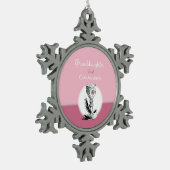 Kleindochter Eerste Communiroze, Chalice Tin Sneeuwvlok Ornament (Links)