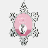 Kleindochter Eerste Communiroze, Chalice Tin Sneeuwvlok Ornament (Rechts)