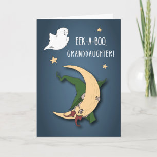 Kleindochter Eerste Halloween Baby Peek A Boo Kaart