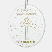 Kleindochter Eerste Heilige Communistische Gouden Keramisch Ornament (Links)