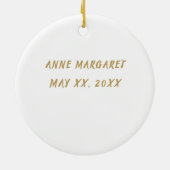 Kleindochter Eerste Heilige Communistische Gouden Keramisch Ornament (Achterkant)