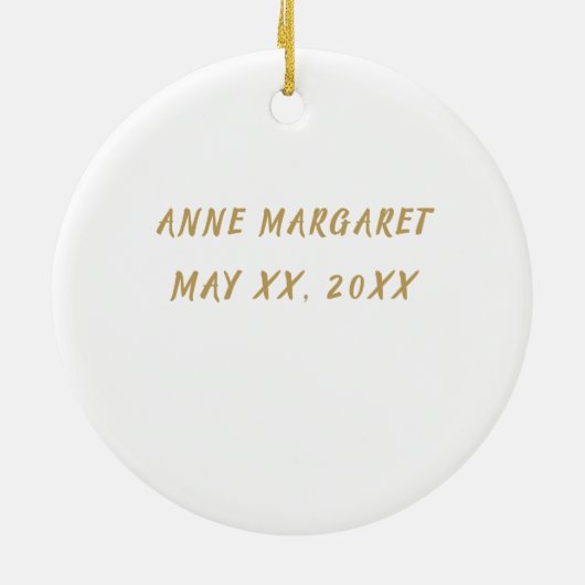 Kleindochter Eerste Heilige Communistische Gouden  Keramisch Ornament (Achterkant)