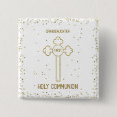 Kleindochter Eerste Heilige Communistische Gouden  Vierkante Button 5,1 Cm (Voorkant)