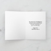 Kleindochter eerste Valentijnsdag met kleine Mo Feestdagen Kaart (Binnen)