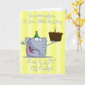 Kleindochter eet meer Cake 25th Birthday Card Kaart (Gele Bloem)