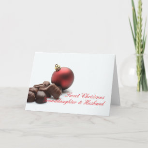 Kleindochter en echtgenoot/echtgenote kerstkaart feestdagen kaart