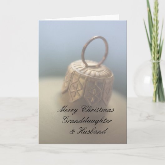 Kleindochter en echtgenoot/echtgenote kerstkaart feestdagen kaart (Voorkant)