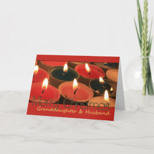 Kleindochter en echtgenoot/echtgenote kerstkaart feestdagen kaart