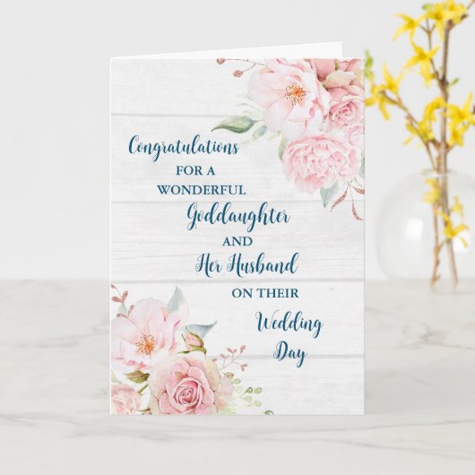 Kleindochter en echtgenoot Gefeliciteerd Kaart (Gele Bloem)