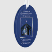 Kleindochter en Familie Kerstmis Zegeningen Ornament (voorkant)