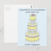 Kleindochter en haar bruid Verloving Briefkaart (Voorkant / Achterkant)