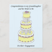 Kleindochter en haar bruid Verloving Briefkaart (Voorkant)