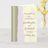 Kleindochter en haar man Gefeliciteerd Kaart (Gele Bloem)