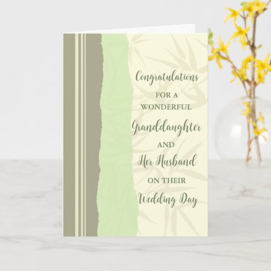 Kleindochter en haar man Gefeliciteerd Kaart (Gele Bloem)