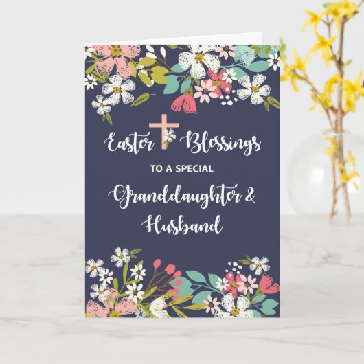 Kleindochter en man Pasgeborenen Kaart (Gele Bloem)