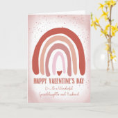 Kleindochter en man Valentijn Hand geschilderd Kaart (Gele Bloem)