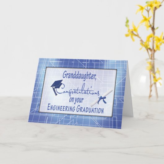 Kleindochter, Engineering Afstuderen Congratul Kaart (Gele Bloem)