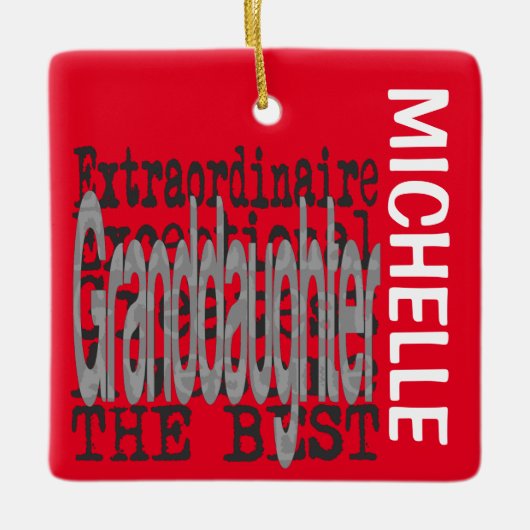 Kleindochter Extraordinaire CUSTOM Keramisch Ornament (Voorkant)