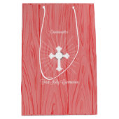 Kleindochter First Communitykruis en stralen Medium Cadeauzakje (Voorkant)