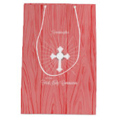 Kleindochter First Communitykruis en stralen Medium Cadeauzakje (Achterkant)