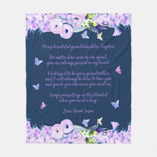 kleindochter Fleece Blanket Deken (Voorkant)