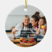 Kleindochter | Foto Aandenken Kerstmis Keramisch Ornament (Voorkant)