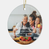 Kleindochter | Foto Aandenken Kerstmis Keramisch Ornament (Links)
