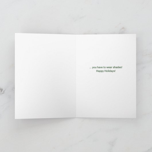 Kleindochter Funny kerstman met zonnebril Feestdagen Kaart (Binnen)