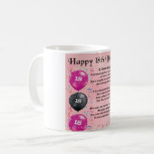 Kleindochter gedicht - 18e verjaardag koffiemok (Voorkant links)