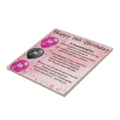 Kleindochter gedicht - 18e verjaardag tegeltje (Zijkant)