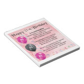 Kleindochter gedicht - 21ste verjaardag notitieblok (Schuin)