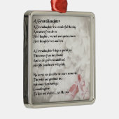 Kleindochter gedicht - design balletschoenen metalen ornament (Rechts)