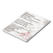 Kleindochter gedicht - design balletschoenen notitieblok (Linkerzijde)