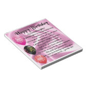 Kleindochter gedicht - Happy Birthday Design Notitieblok (Schuin)