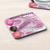 Kleindochter gedicht - Happy Birthday Design Onderzetter (Linkerzijde)